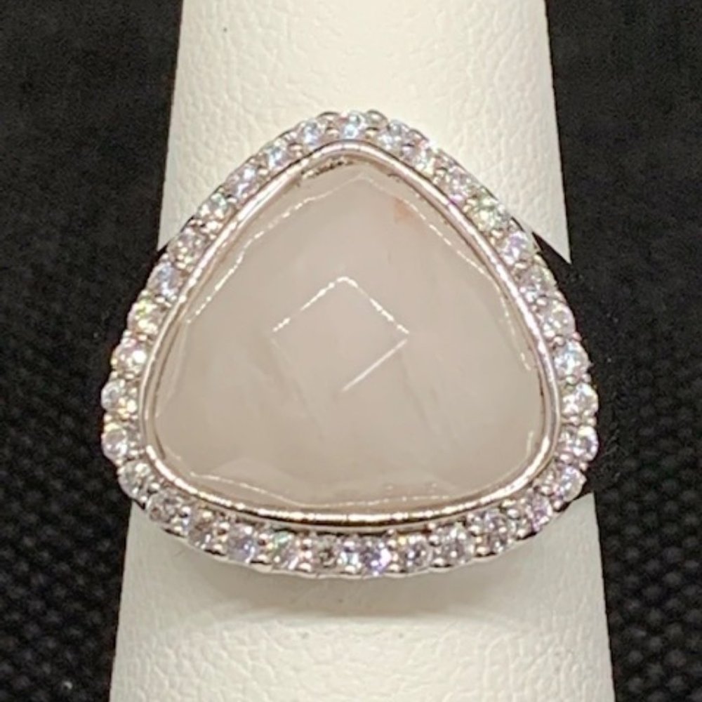 RS Covenant #6423 Designer Silver Rhodium Sparkling Cubic Zirconia Ring Size 7